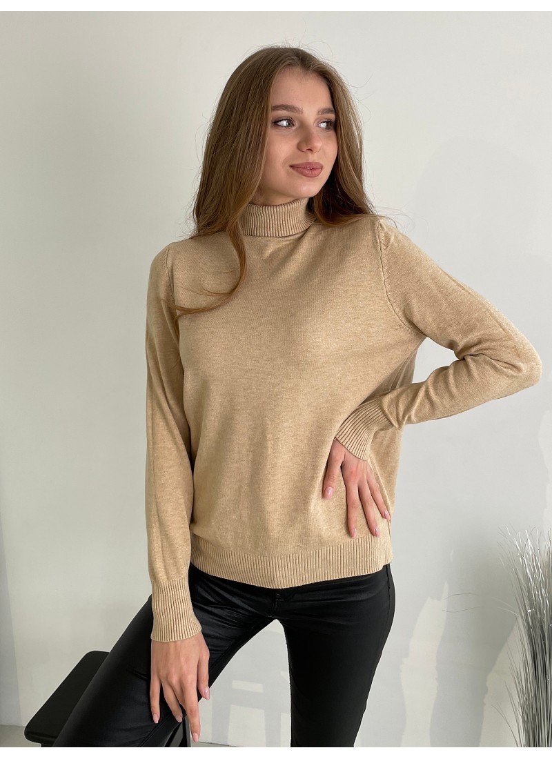 Свитер трикотажный базовый с высоким горлом прямой Modern Boutique ...
