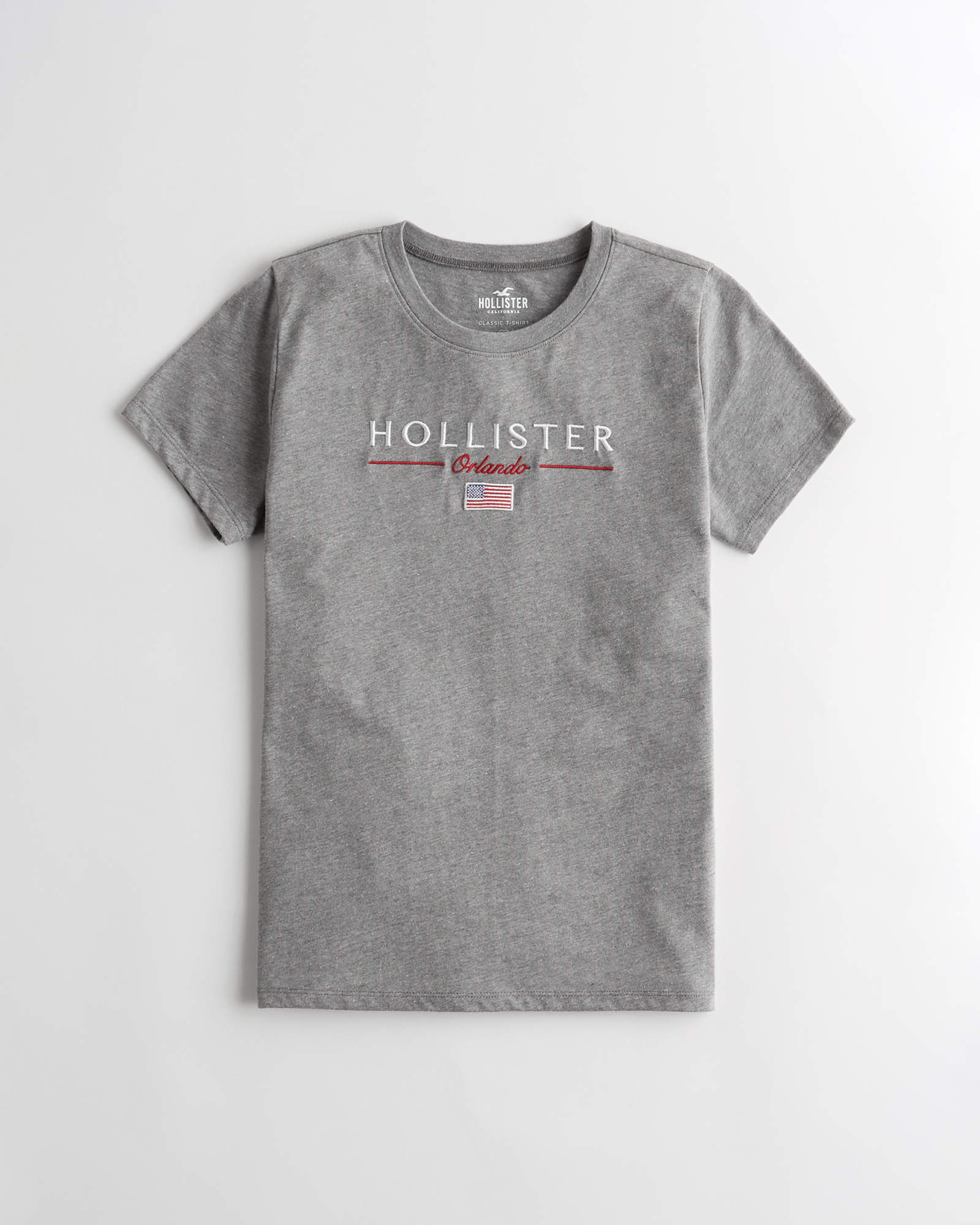 

Серая футболка - женская футболка Hollister HC8040W  Серый, Серая футболка - женская футболка Hollister HC8040W XS Серый