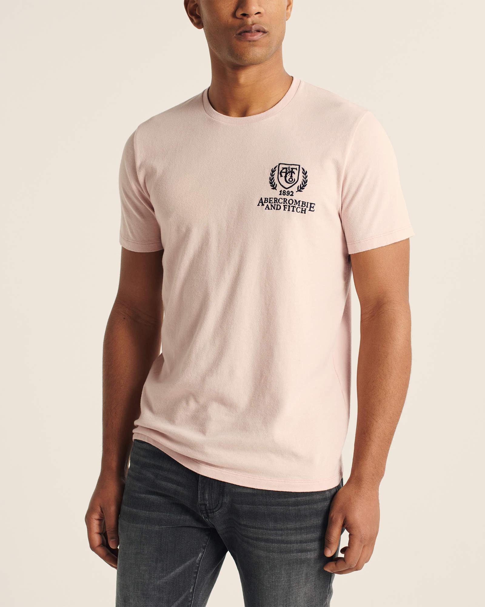 

Футболка Abercrombie & Fitch AF7617M  Розовый, Футболка Abercrombie & Fitch AF7617M S Розовый