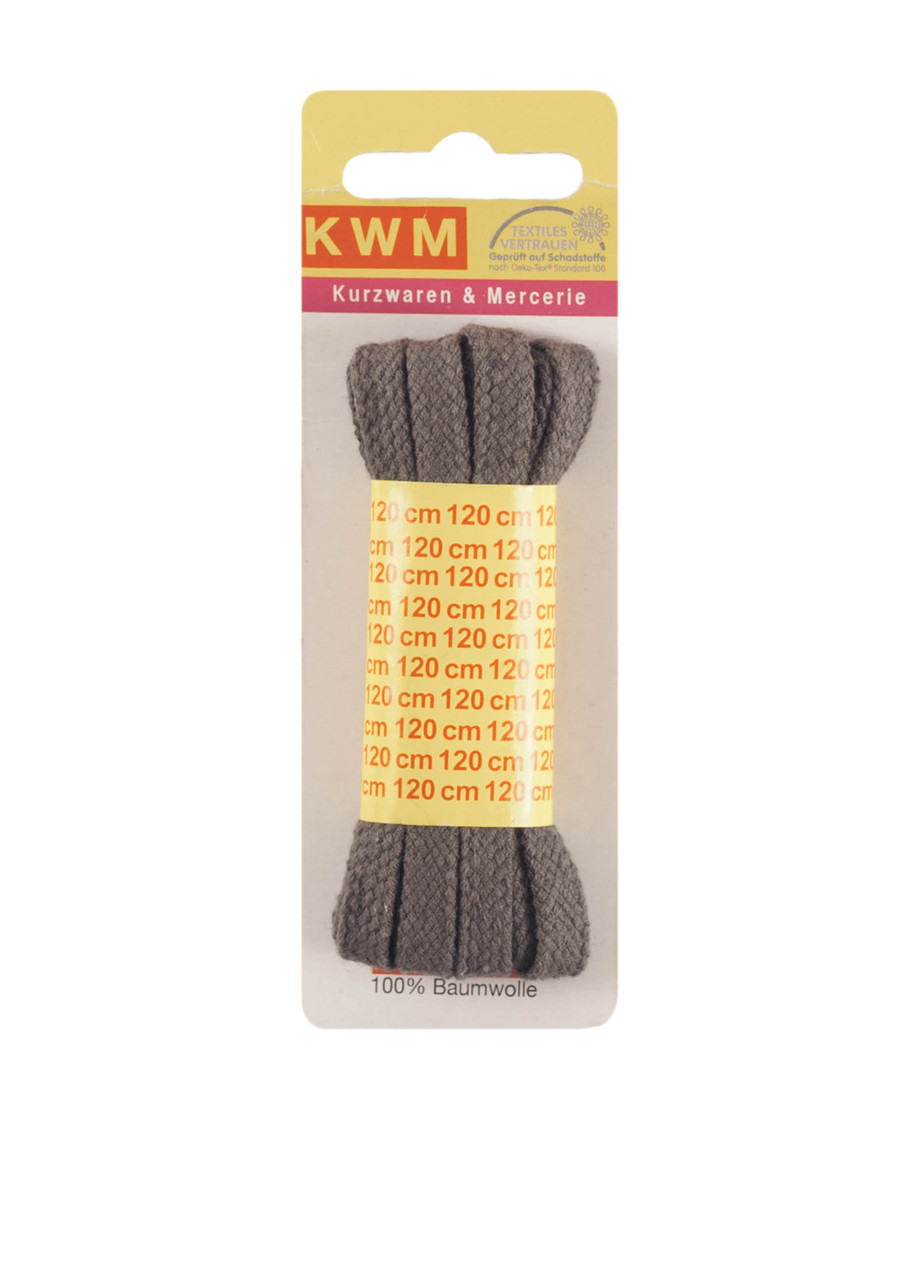 

Шнурки 120 см KWM серый