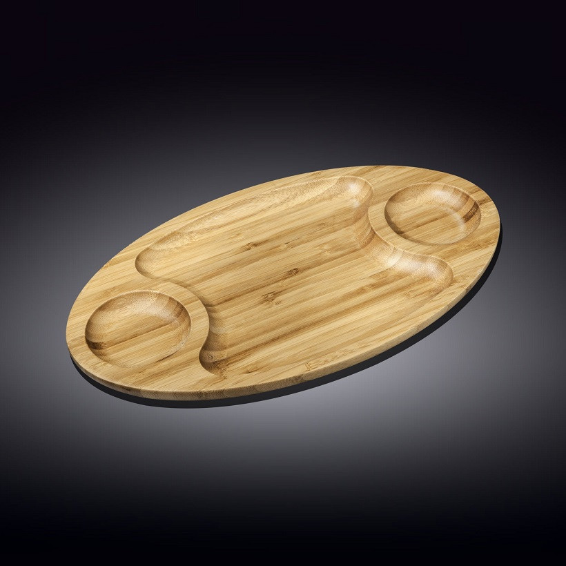 

Блюдо овальное Wilmax Bamboo 40,5х23 см 3 секции WL-771040