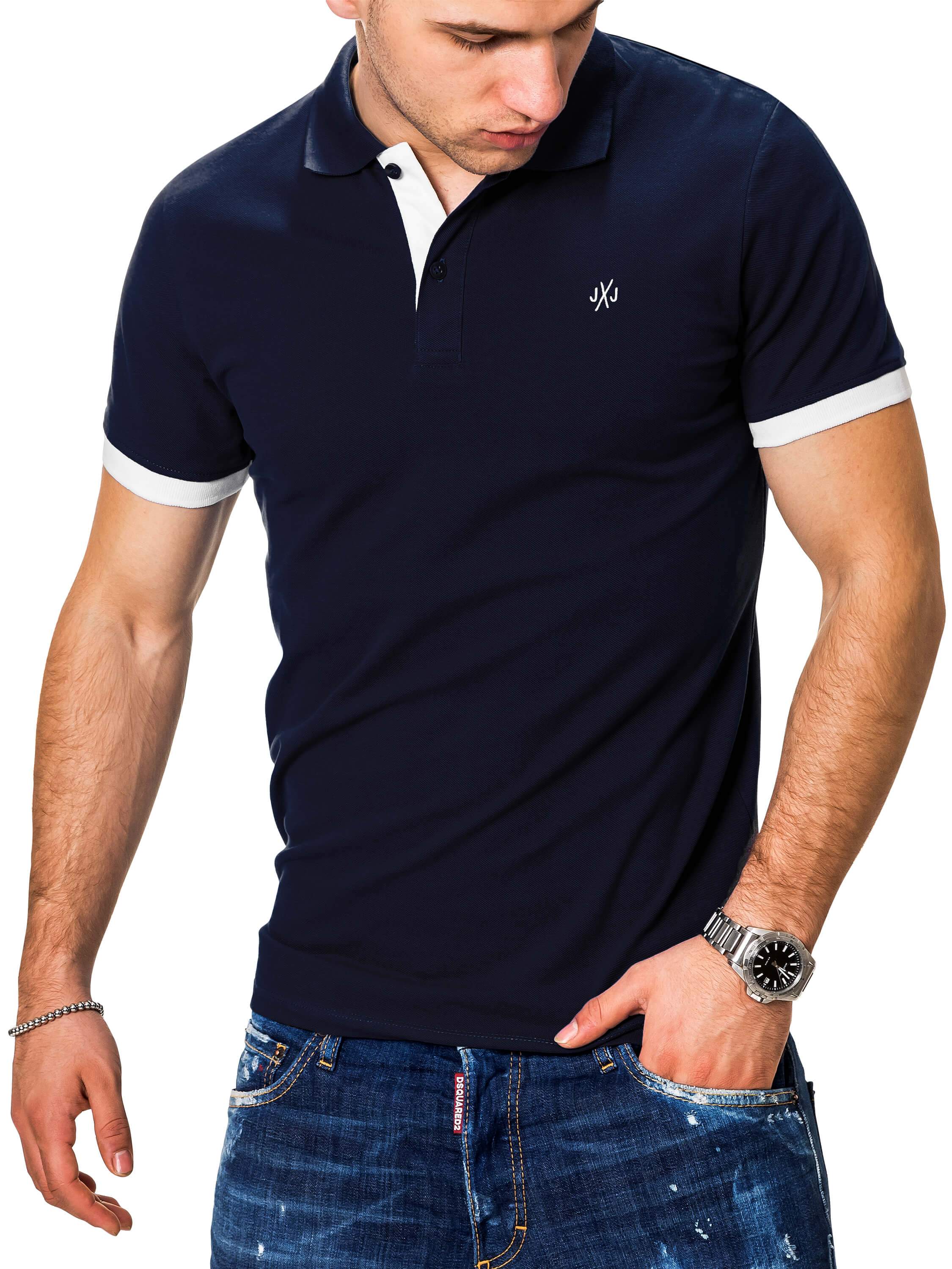 

Поло Jack & Jones Navy Blazer/White 3XL темно-синий