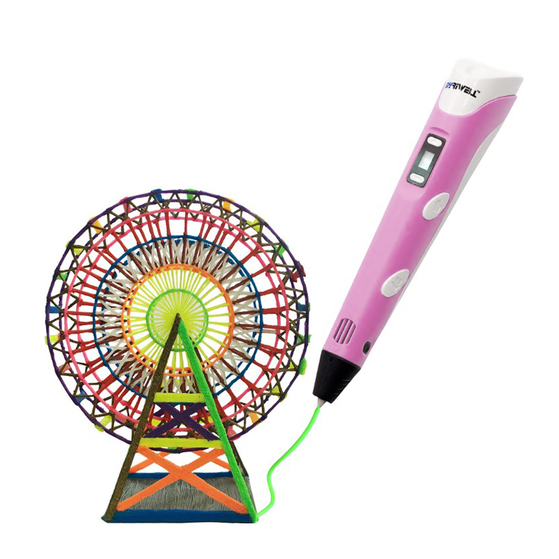 

3D-ручка My Core MyRiwell RP-100B Pink с ABS PLA пластиком LCD дисплей