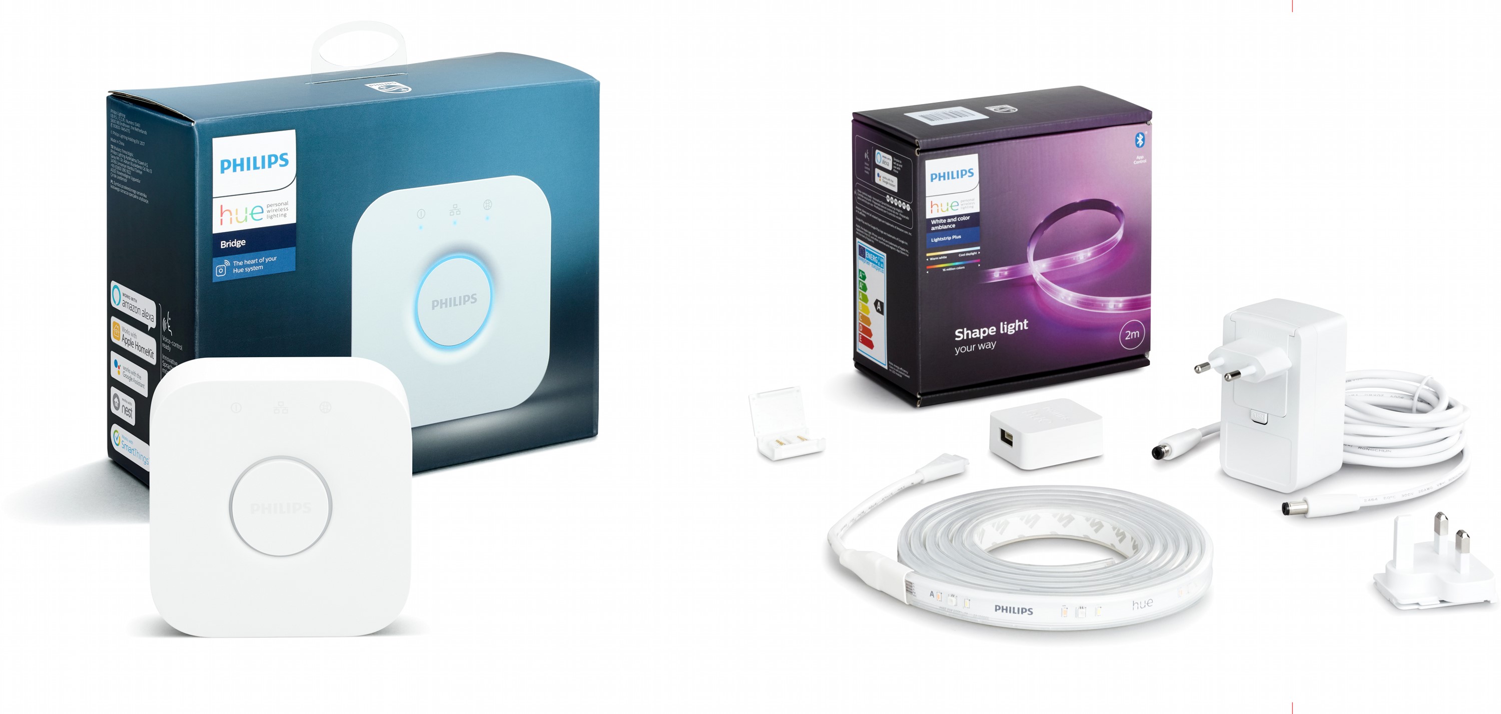 Набор Philips Hue Bridge, светодиодная лента Plus RGB 2 м (BRIDGE+PLUS ...