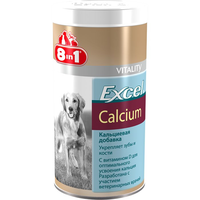 

Витамины 8in1 Excel Calcium кальциевая добавка для собак, 155 таб