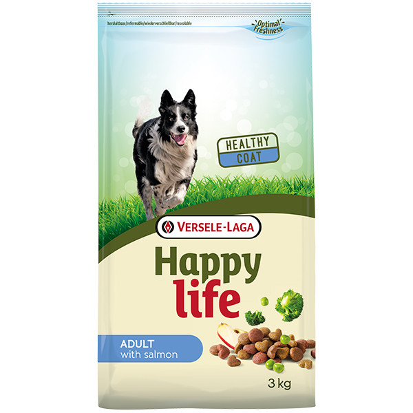 

Сухой корм Happy Life Adult with Salmon ХЕППИ ЛАЙФ с лососем для собак всех пород, 3 кг