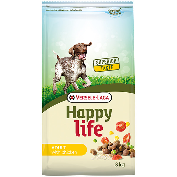 

Сухой корм Happy Life Adult with Chicken ХЕППИ ЛАЙФ с курицей для собак всех пород, 3 кг