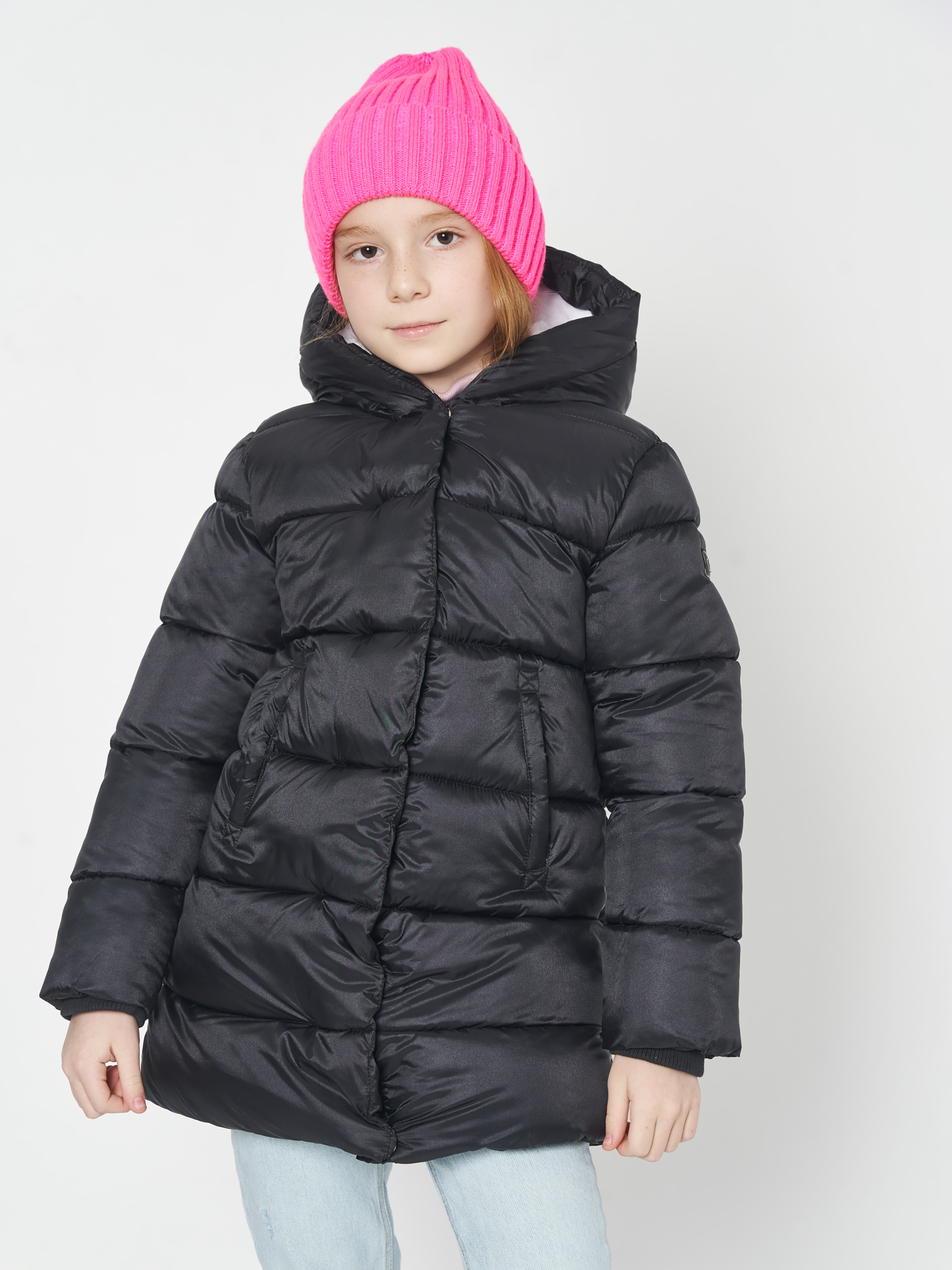 Акція на Дитяче демісезонне пальто для дівчинки Minoti 12COAT 8 37626JNR 122-128 см Чорне від Rozetka