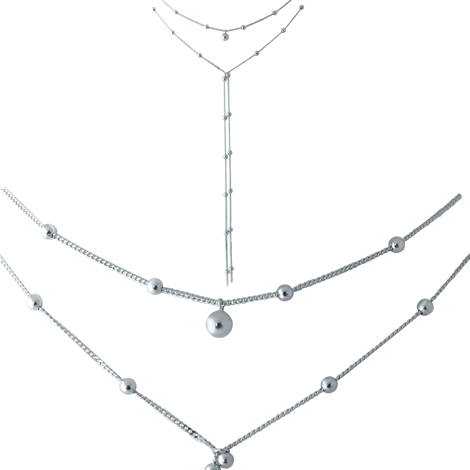 

Серебряное колье SilverLine без камней 500 размер
