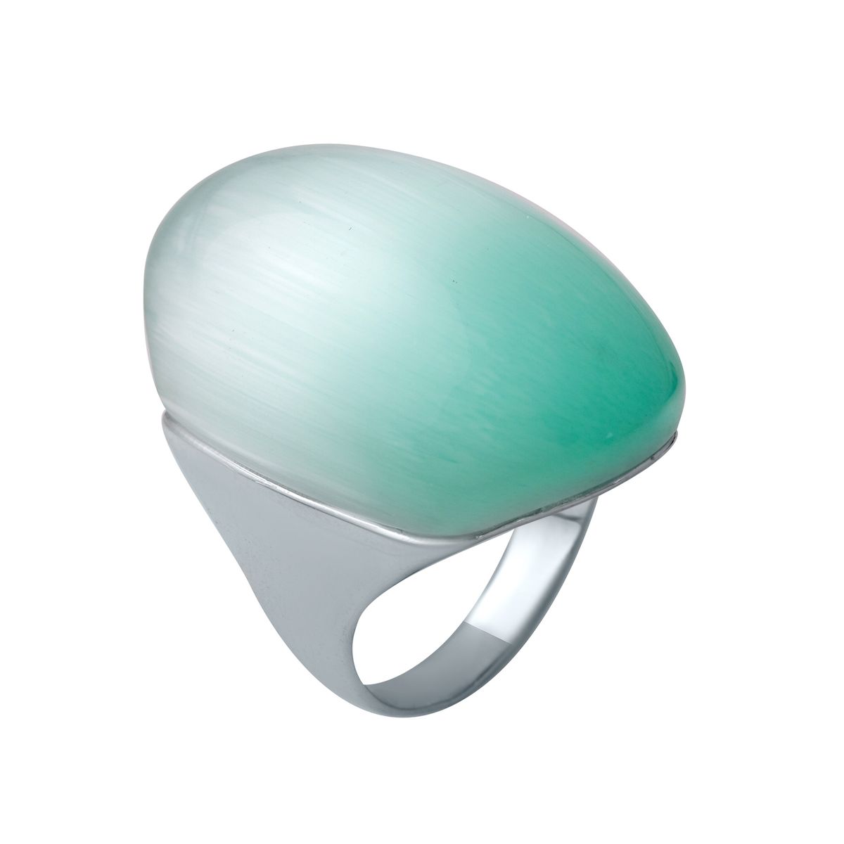 

Серебряное кольцо SilverLine с кошачьим глазом 17 размер