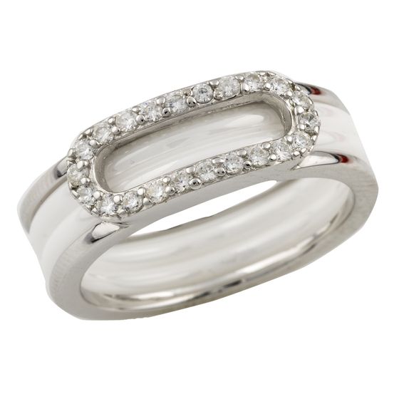 

Серебряное кольцо SilverLine с , керамикой 17.5 размер