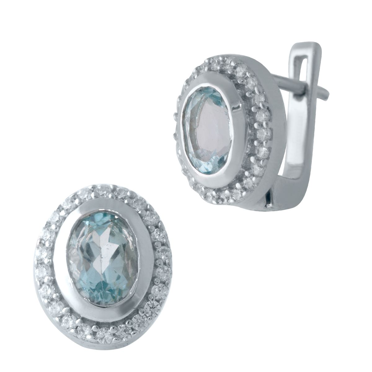 

Серебряные серьги SilverLine с натуральным топазом