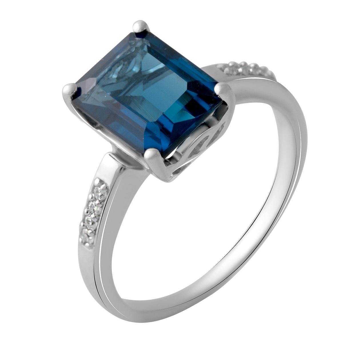 

Серебряное кольцо SilverLine с топазом Лондон Блю 2.995ct 18 размер