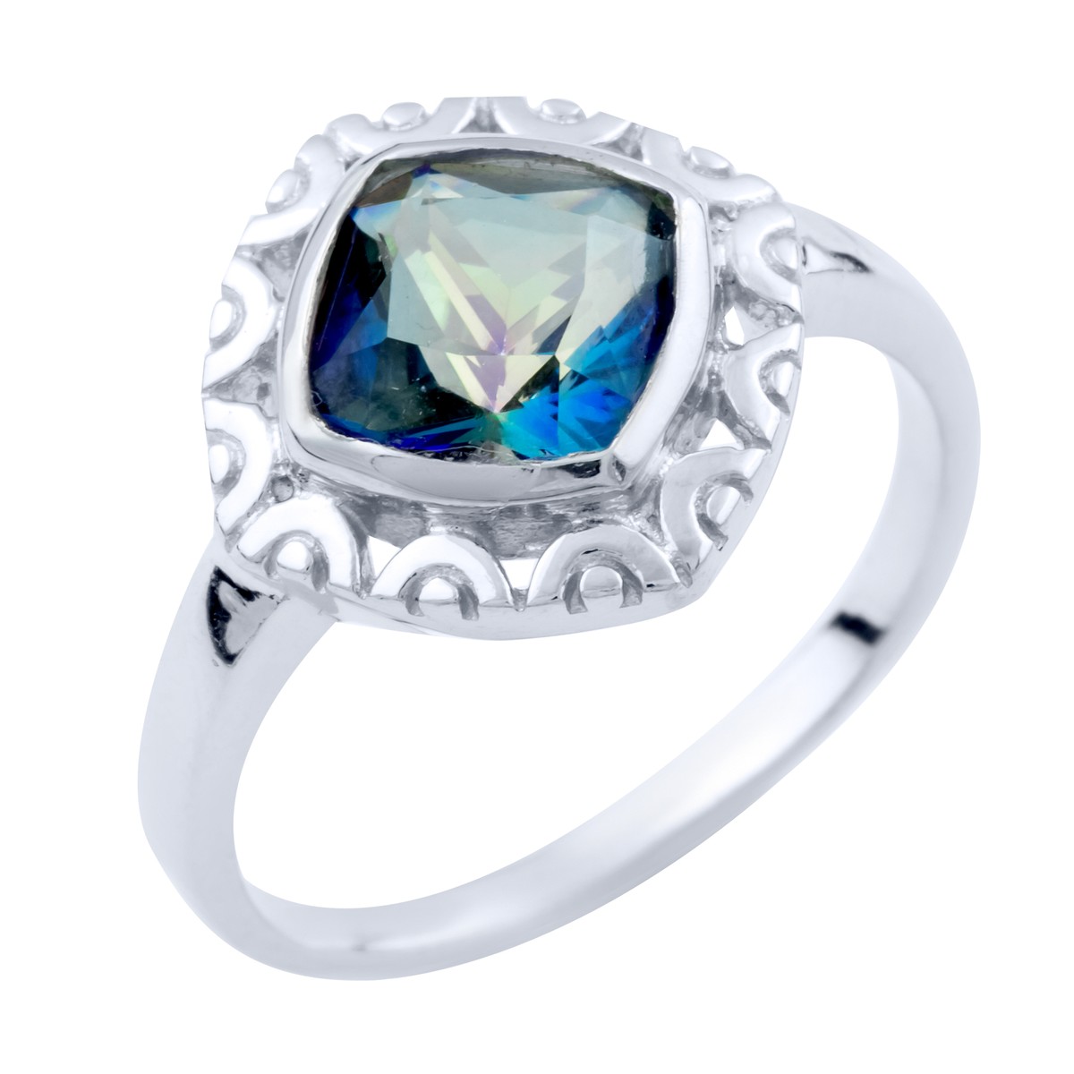 

Серебряное кольцо SilverLine с натуральным мистик топазом 19 размер