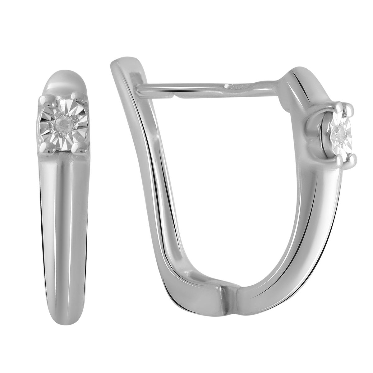 

Серебряные серьги SilverLine с натуральными бриллиантом