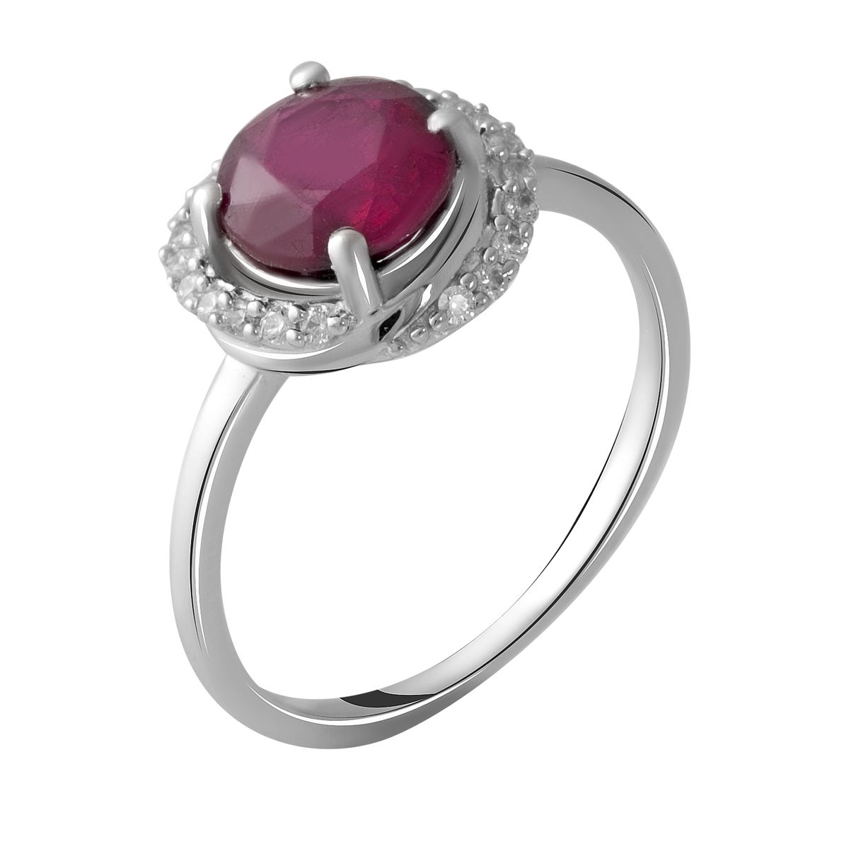 

Серебряное кольцо SilverLine с натуральным рубином 17 размер