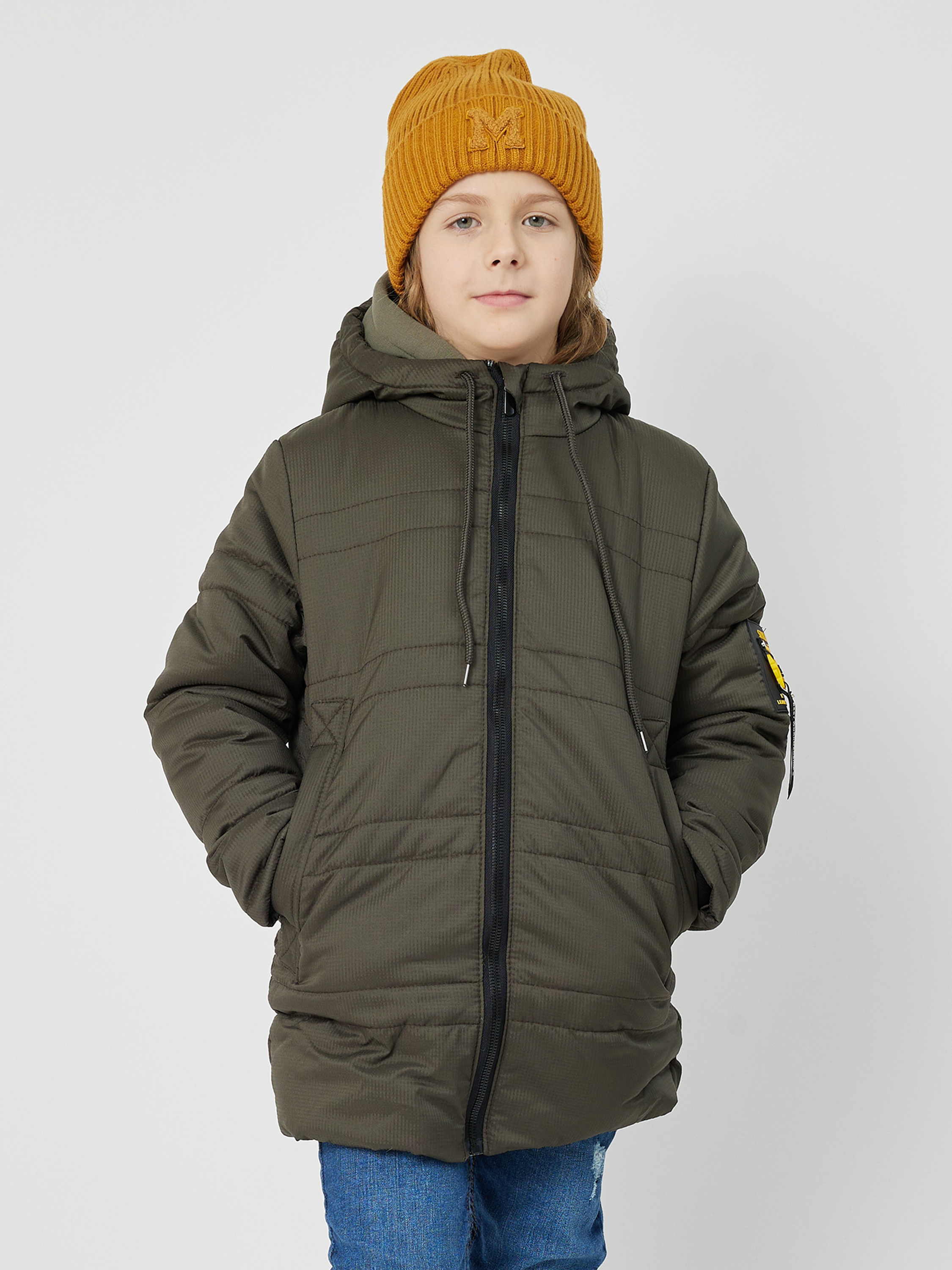 Акція на Дитяча демісезонна куртка для хлопчика Одягайко 22818 128 см Сіра від Rozetka