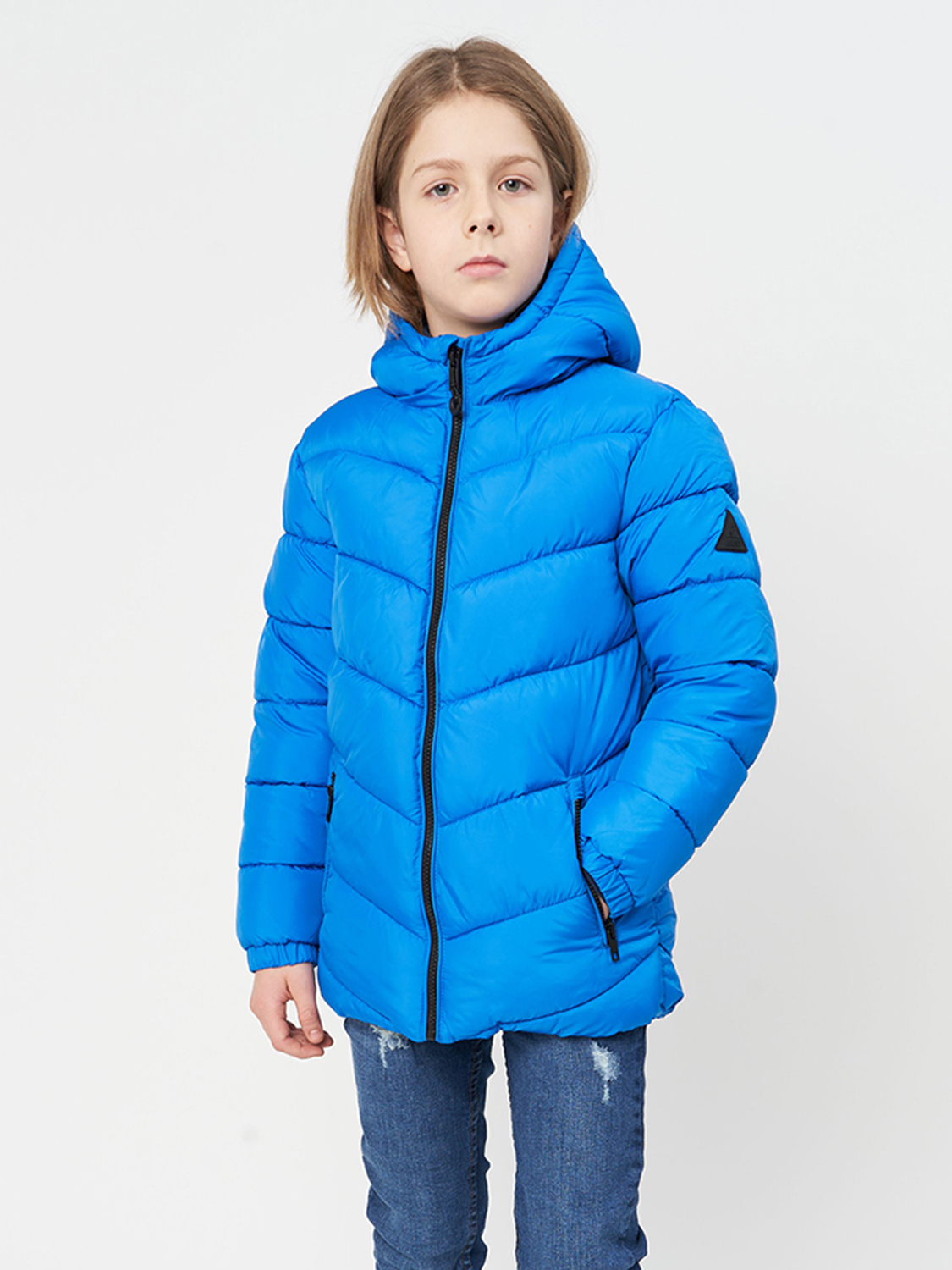 Акция на Дитяча демісезонна куртка для хлопчика Minoti 11COAT 14 37377JNR 104-110 см Синя от Rozetka