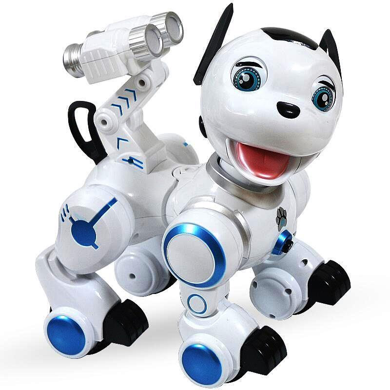 

Игрушка Робот Собака на радиоуправлении LENENGTOYS 24 см, музыка, свет, ездит, клипает глазками, танцует