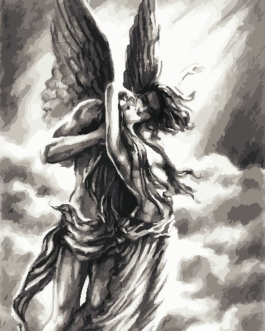 

Картина по номерам AS0749 Любов янгола, 40x50 см., ArtStory