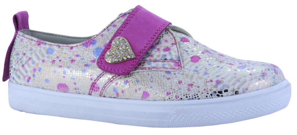 

Слипоны TOPITOP 2019 для девочек золотисто-малиновые. Размер 35