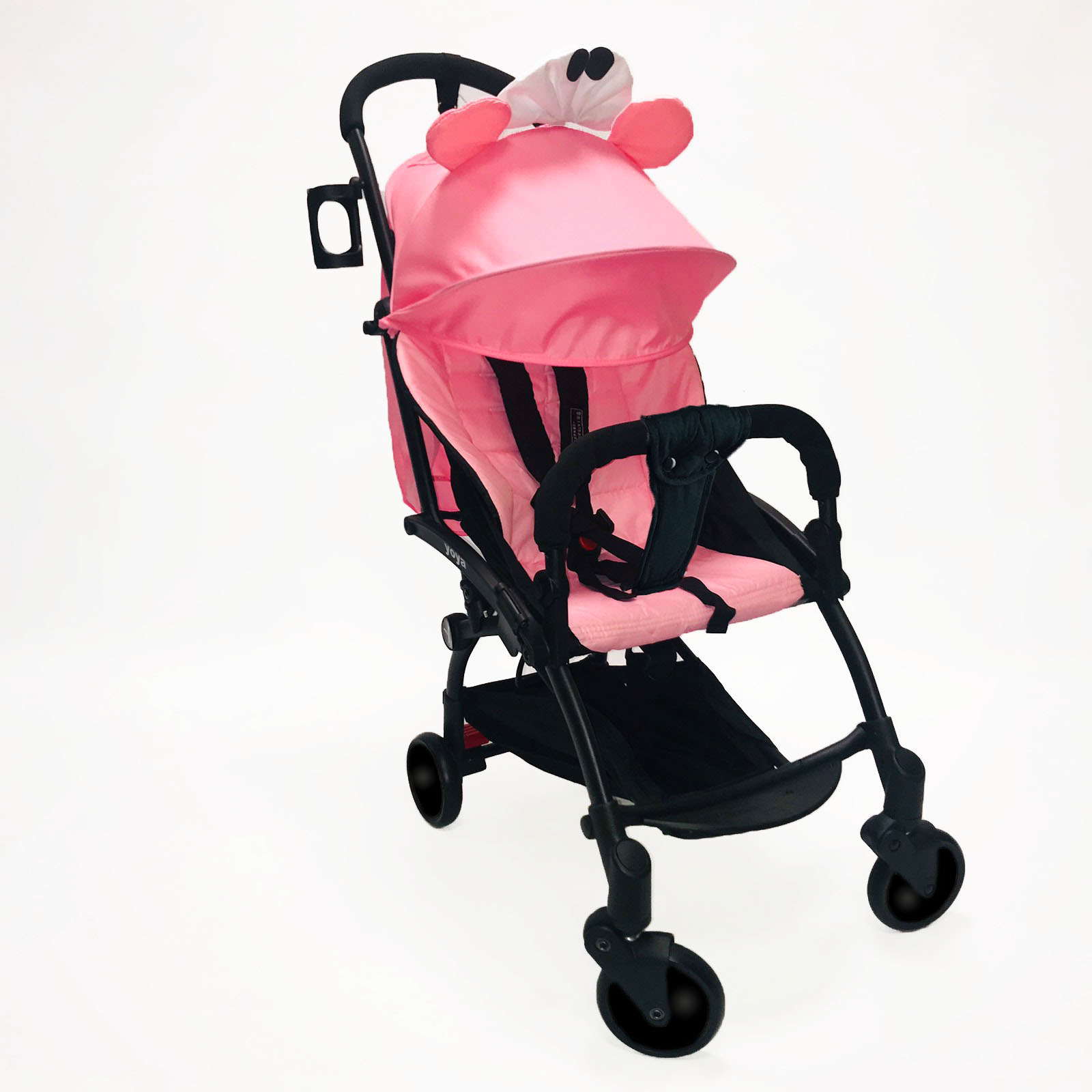 

Коляска Yoya 175А+ Розовая Pink minni на черной раме