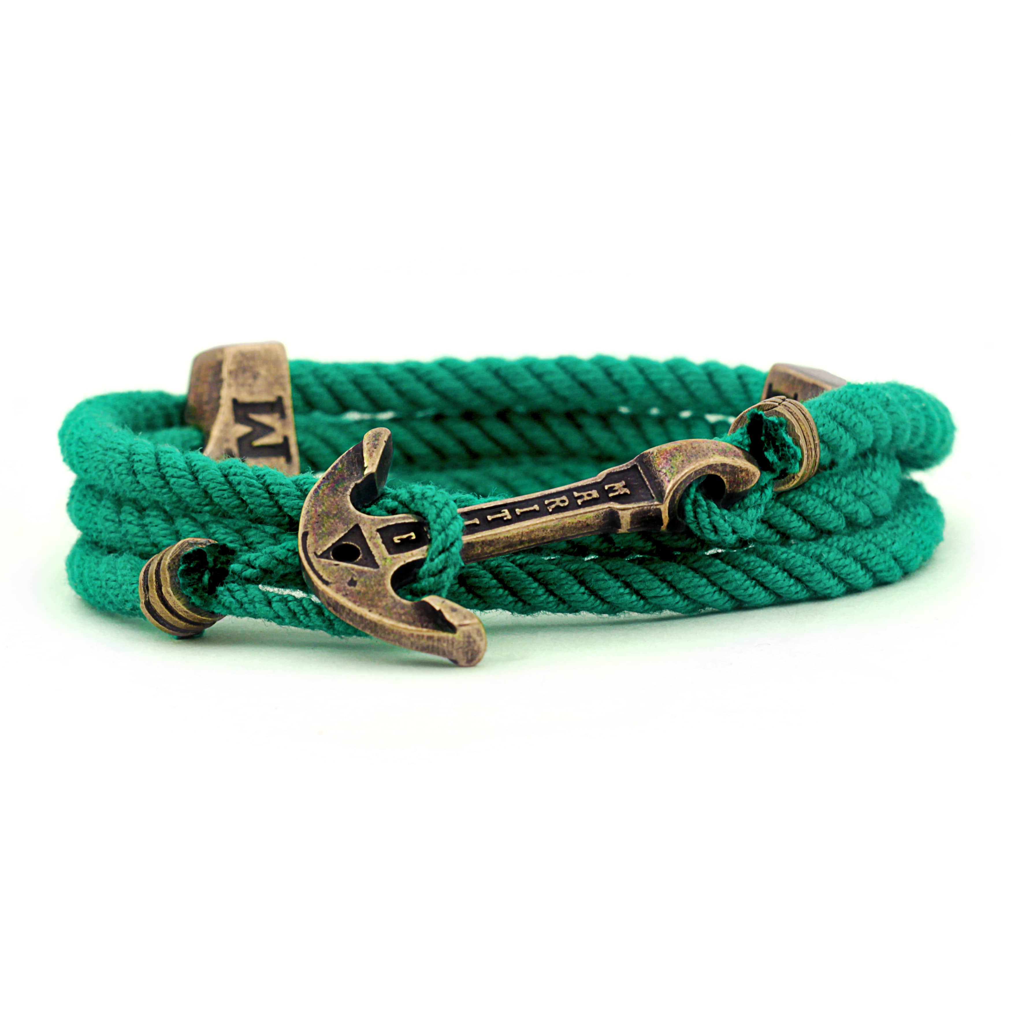 

Морской браслет с якорем MARITIME "Emerald Coast" Зелёный