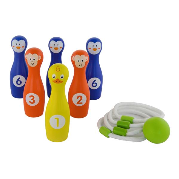 

Игра развлекательная Viga Toys 2-в-1 Боулинг и кольцо дерево разноцветный AFK 550665