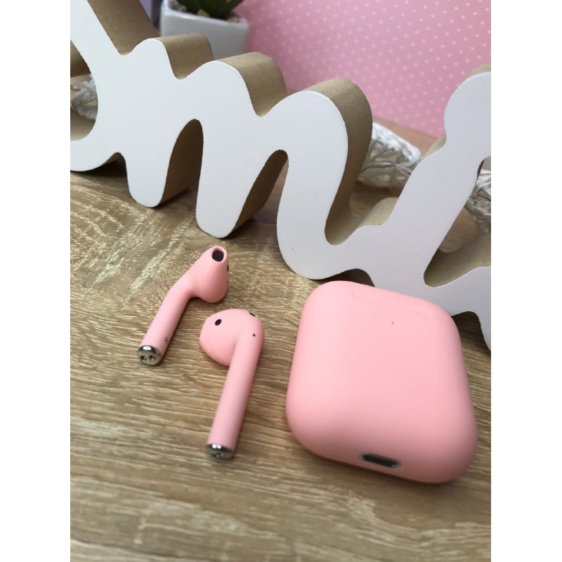 

Наушники беспроводные с зарядным футляром Macaroon AP2 light pink розовый
