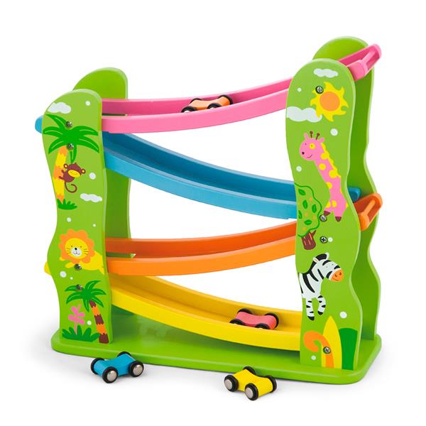 

Игровой набор Viga Toys Автотрек четыре уровня дерево разноцветный AFK 59610
