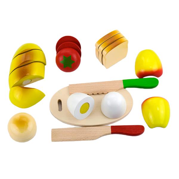 

Игровой набор Viga Toys Продукты на липучках дерево разноцветный AFK 56219