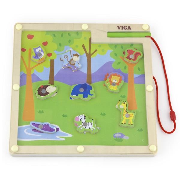 

Игра настольная магнитная Viga Toys Джунгли дерево зеленый, разноцветный AFK 50194