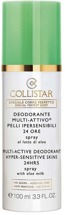 Collistar Uomo Multi-Active Deodorant 24hrs Dry Spray Deodorant Spray 24  Std.