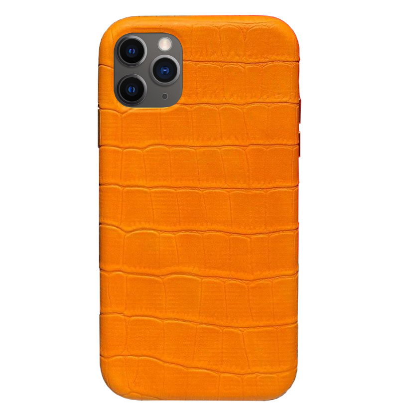 

Панель Wemacy Leather Crocodile Case для iPhone 11 Pro Max Orange (CC-0028)
