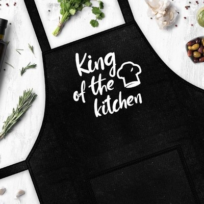 

Фартук с надписью "King of the kitchen" Черный (PRF005)