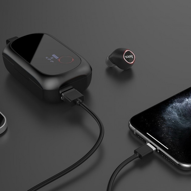 

Беспроводные Bluetooth наушники TWS HOCO Treasure song ES37 в кейсе Black