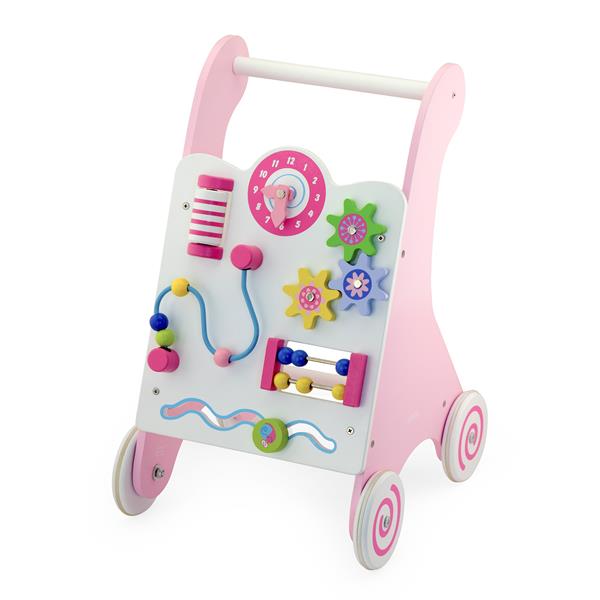 

Ходунки-каталка Viga Toys с игровой панелью дерево розовый AFK 50178
