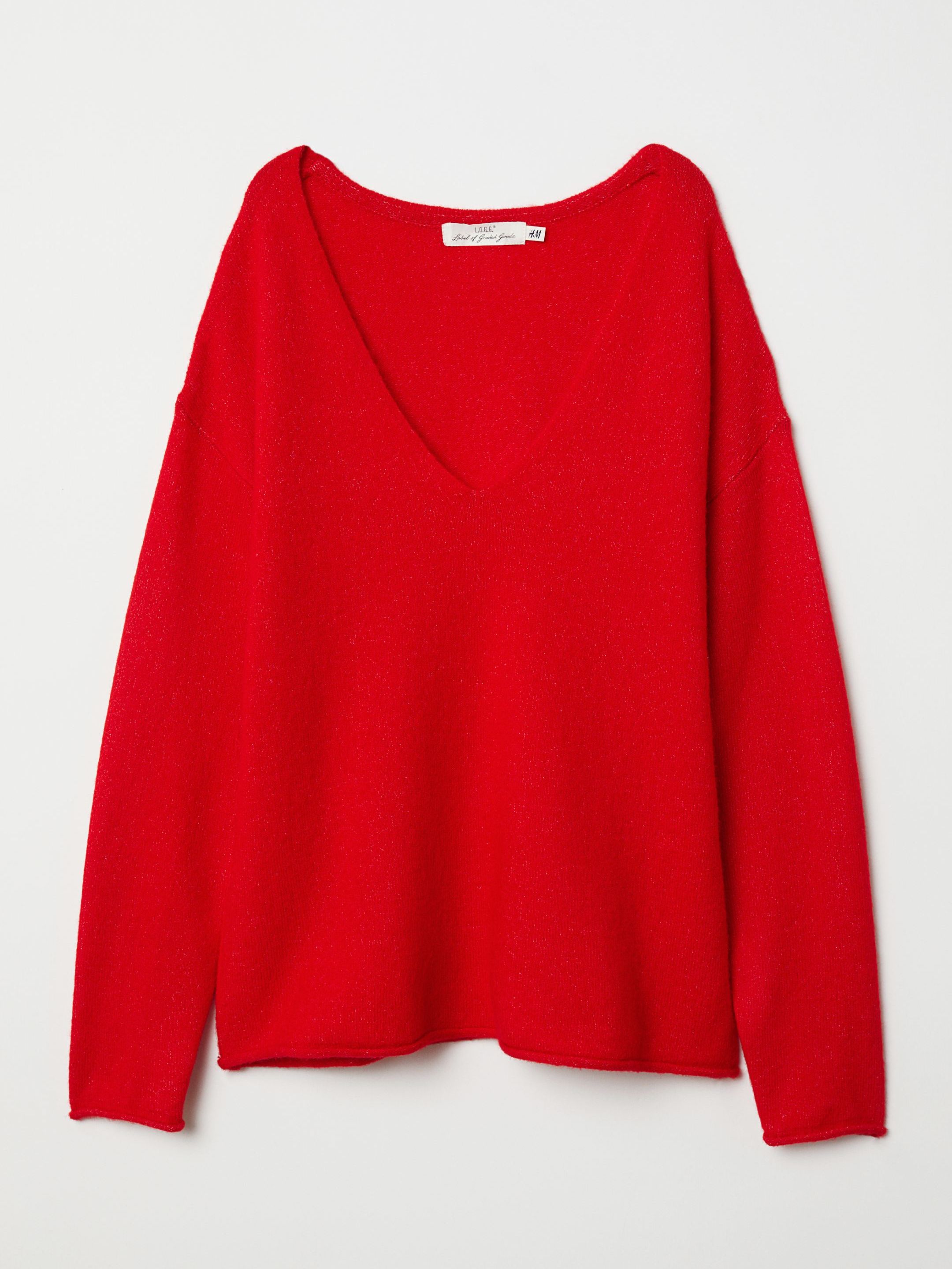 

Пуловер H&M 5198478 S Ярко-красный