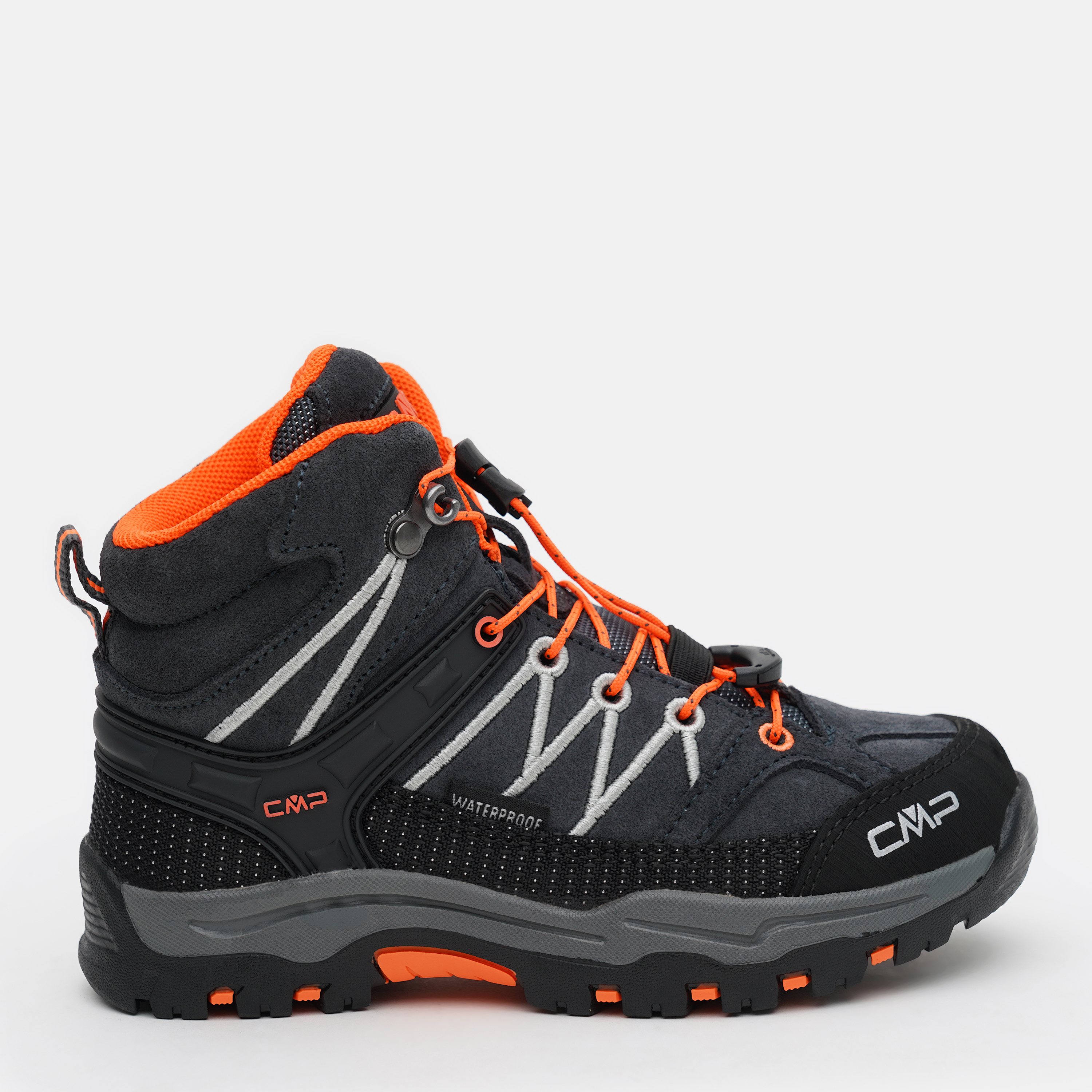 Акція на Дитячі демисезонні черевики для хлопчика CMP Kids Rigel Mid Trekking Shoe W 3Q12944-47UG 33 Antracite-Flash Orange від Rozetka