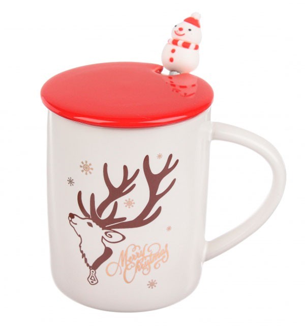 Кружка новогодняя "Deer" + ложка, 320 мл, керамика – низкие цены ...