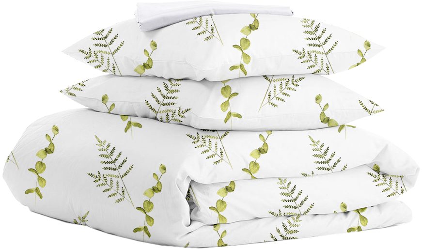 

Комплект постельного белья Cosas Foliage Green White 180х220
