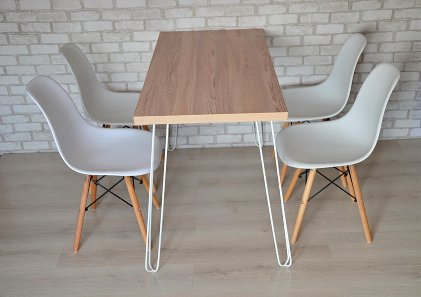 

Стол Тавол Мирент 120см х 60см Ясень/Белый + 4 стула