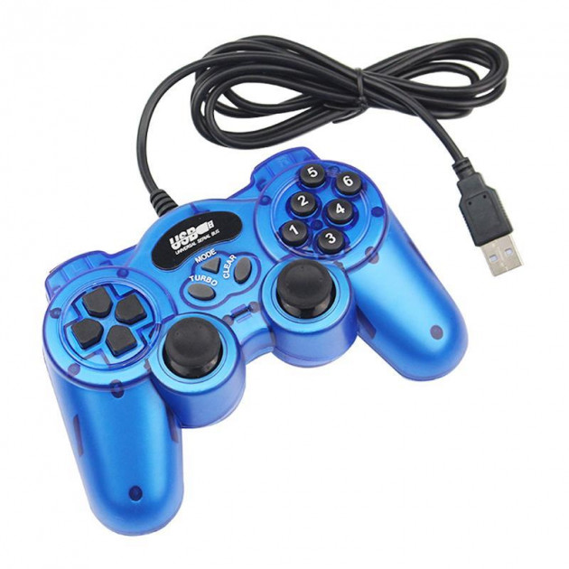 

Проводной игровой USB джойстик Gamepad Blue