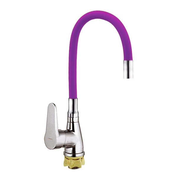 

Смеситель для кухни с фиолетовым гибким изливом ZERIX SOP7 045 (ST3173)
