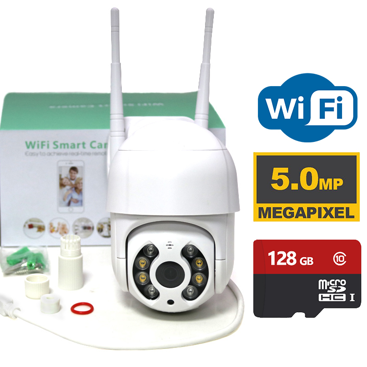 Уличная поворотная Wi-Fi ip камера видеонаблюдения Besder 5mp ICSee ...
