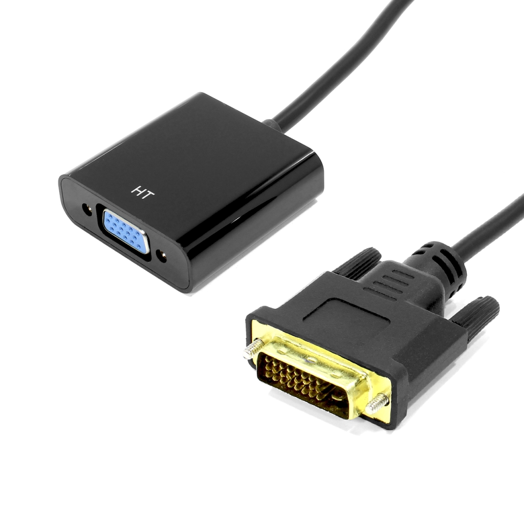 Конвертер видеосигнала Lesko DVI-D (24+1) M - VGA 15 pin F HDTV 1080 p ...