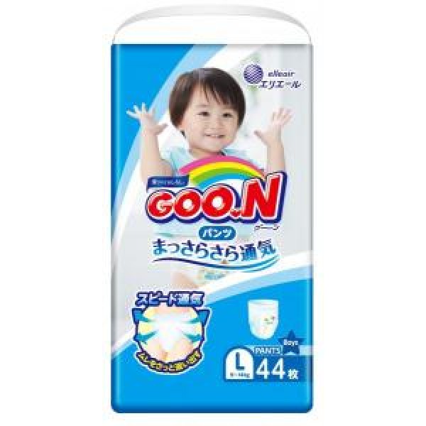 

Трусики-подгузники GOO.N для мальчиков 9-14 кг (размер L, 44 шт) 843097
