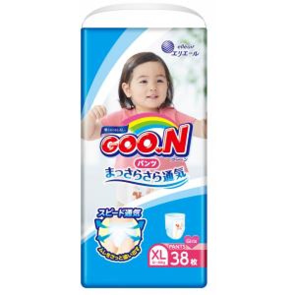 

Трусики-подгузники GOO.N для девочек 12-20 кг (размер Big (XL), 38 шт) 843099