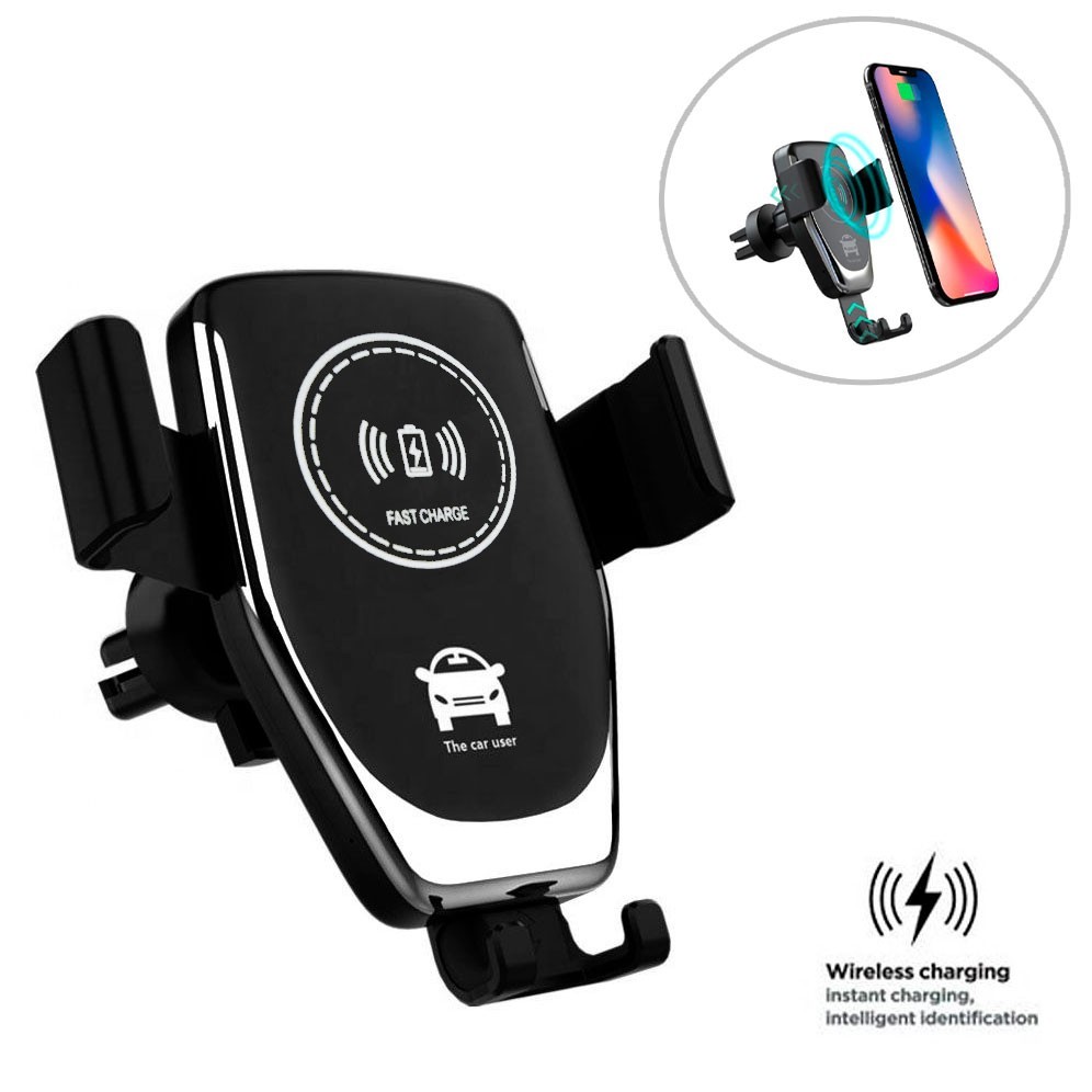 Тримач для телефону в авто "Wireless Сar Mount Charger" 10W Чорний ...