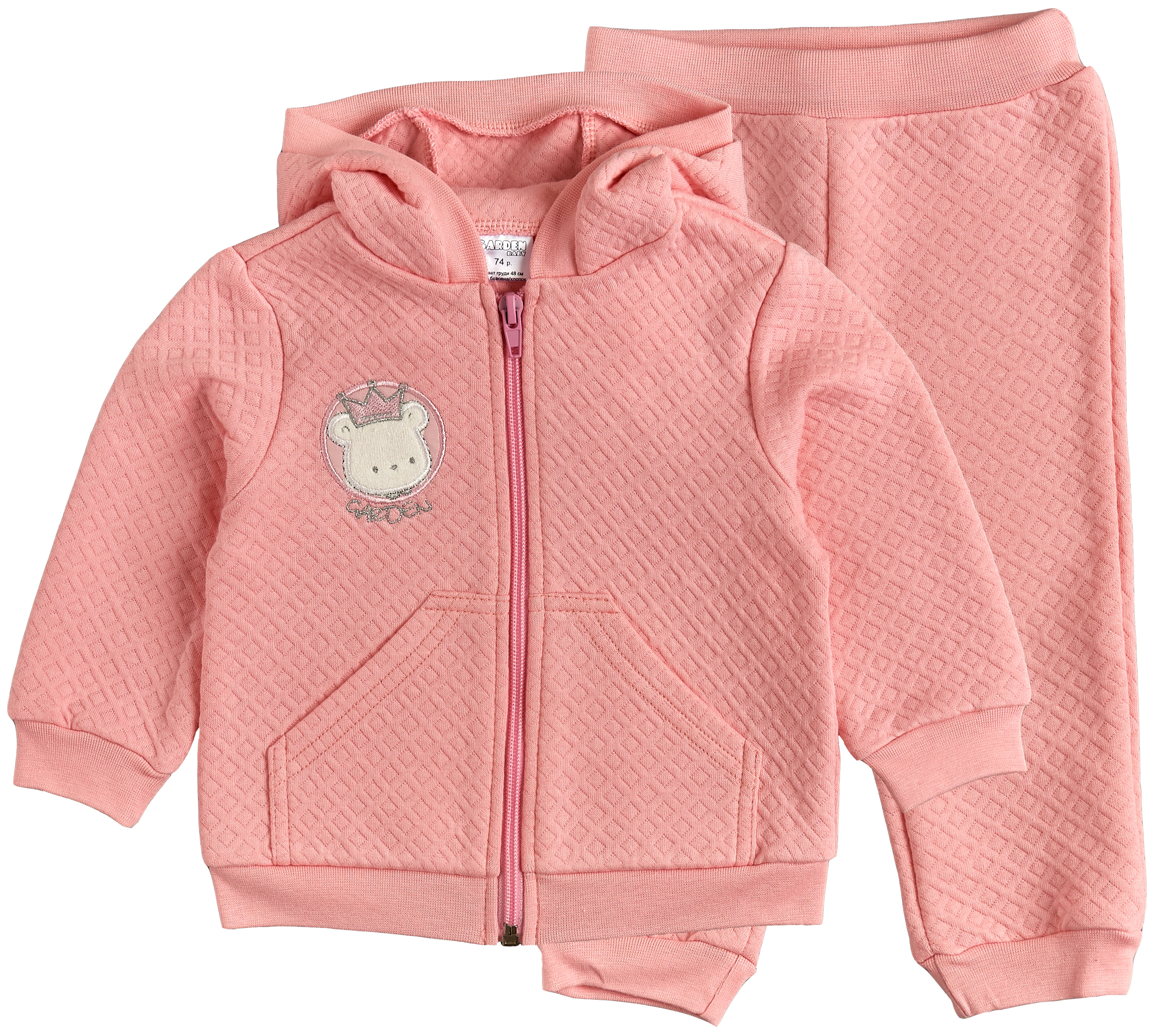 

Спортивный костюм (толстовка + штаны) Garden Baby 40173-15 74 см Коралловый